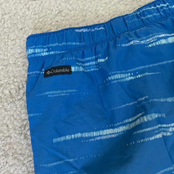 Columbia Mens Blue Swim Trunks Lined  Shorts Size M Belted Omni Shade - Picture 3 of 10